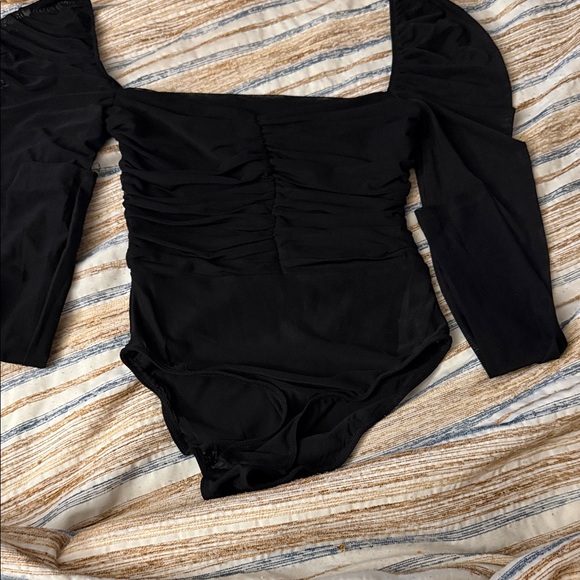 Princess Polly Black Sheer Bodysuit - Picture 3 of 10